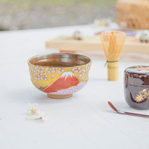 Musubi Kiln Sakura and Mt.Fuji Matcha Bowl