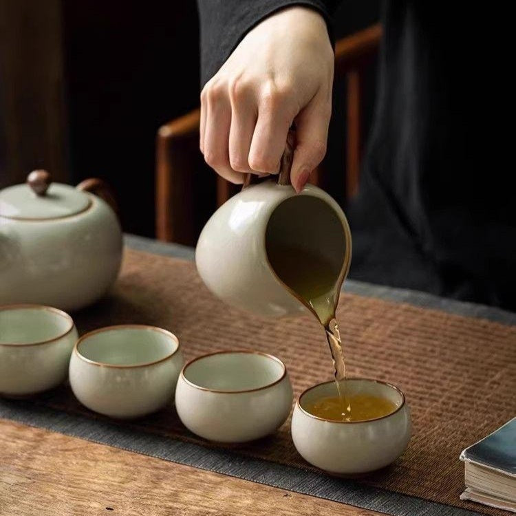 KOHGANE Korean Tea Set Teapot Cooling Bowl Strainer - Tea Ritual Object - view 4