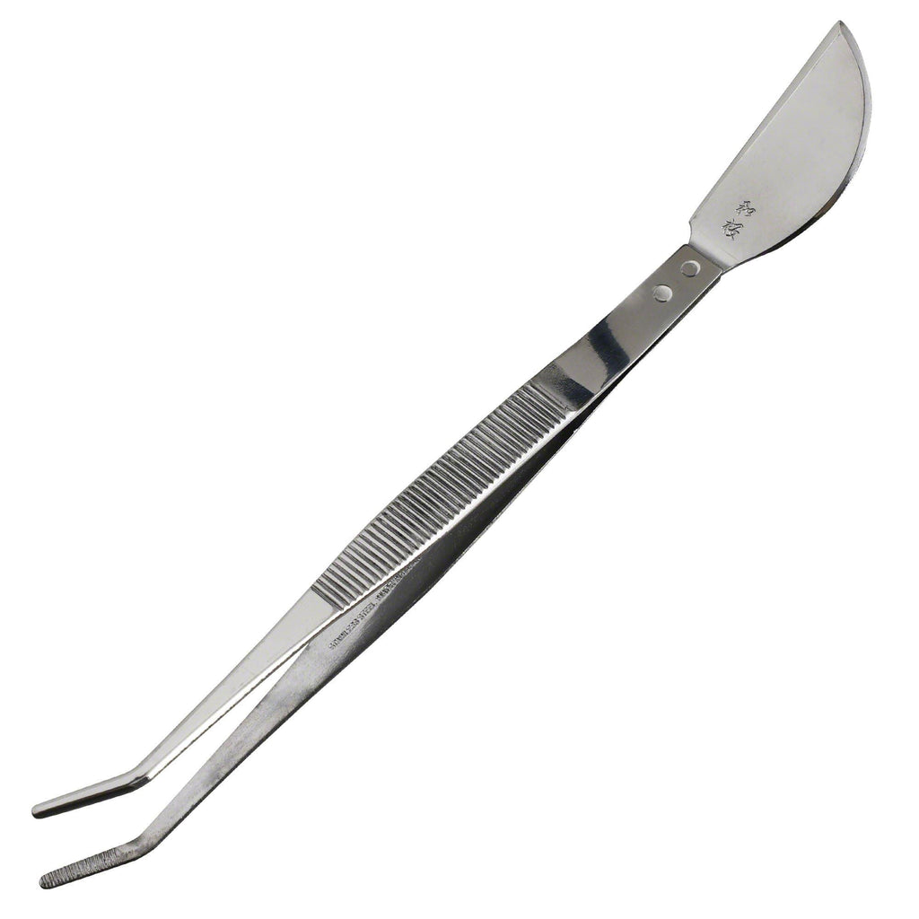 Wazakura Bonsai Curved Tip Tweezer with Spatula 8-1/4"(210mm)