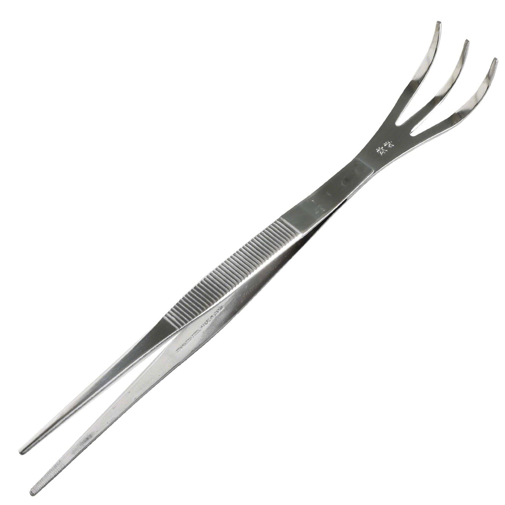 Wazakura Bonsai Curved Tip Tweezer with Rake 8.6"(220mm)