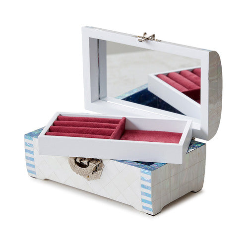 Najeon Mother-of-Pearl Jewelry Box - White, 2 - Tier (II) - view 8