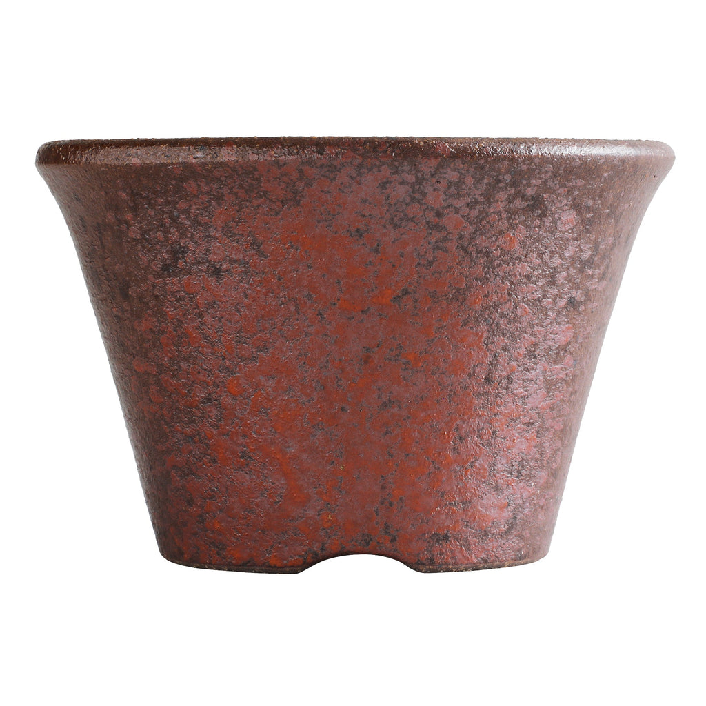 Wazakura [ Banko Series ] Small Rounded Bonsai Pot 4.3" (110mm) Red Clay