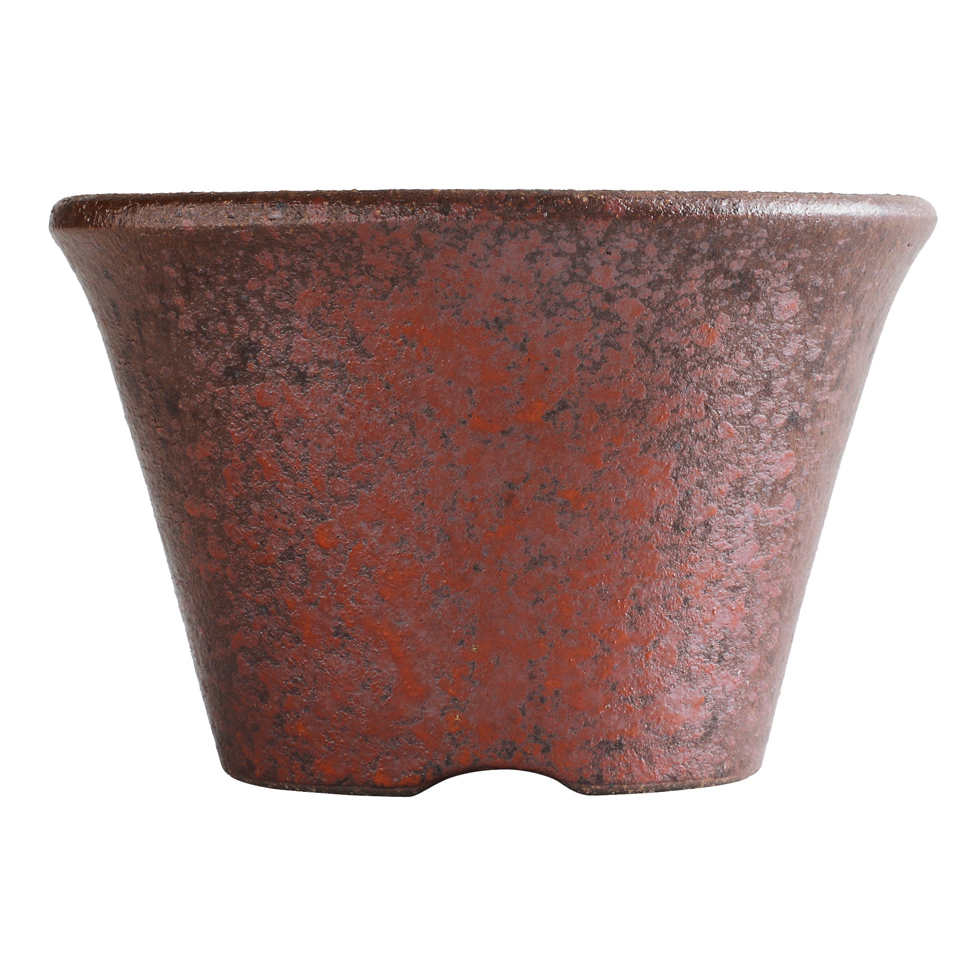 Wazakura [ Banko Series ] Small Rounded Bonsai Pot 4.3" (110mm) Red Clay