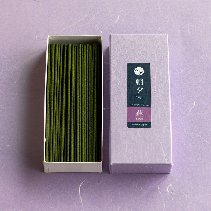 Asayu Japan Lotus Low Smoke Incense Sticks 40g