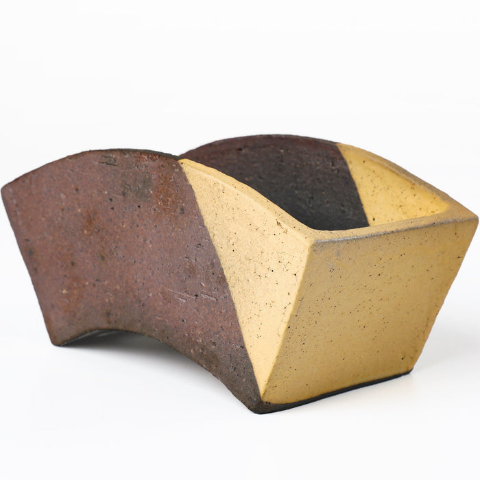 Wazakura [ Tokoname Series ] Fan Shaped Bonsai Pot 6.8(174mm)