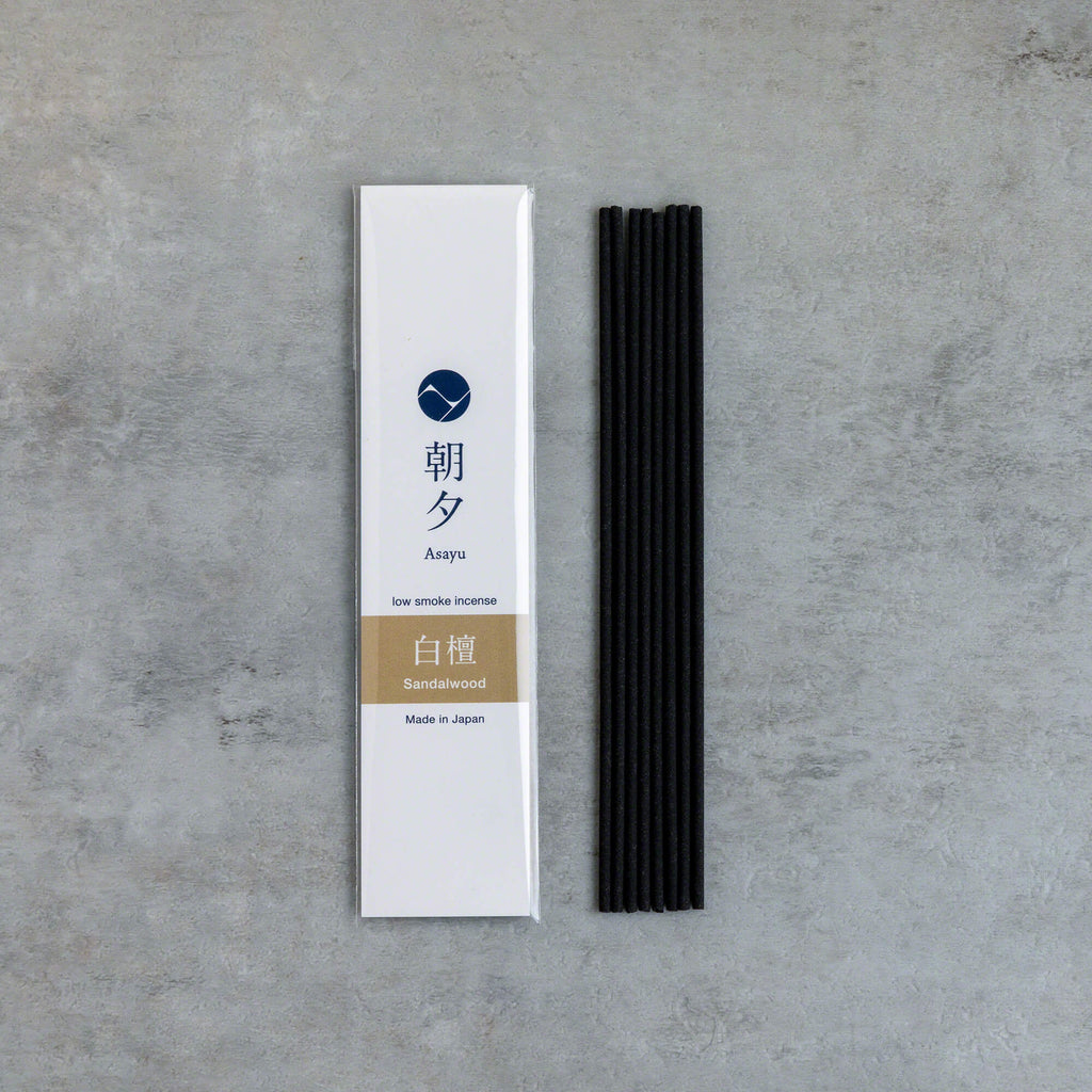 Asayu Japan 100% Natural Incense Sticks Assortment, Set of 5 Scents: Sandalwood, Agarwood, Cypress, White Sage, Frankincense