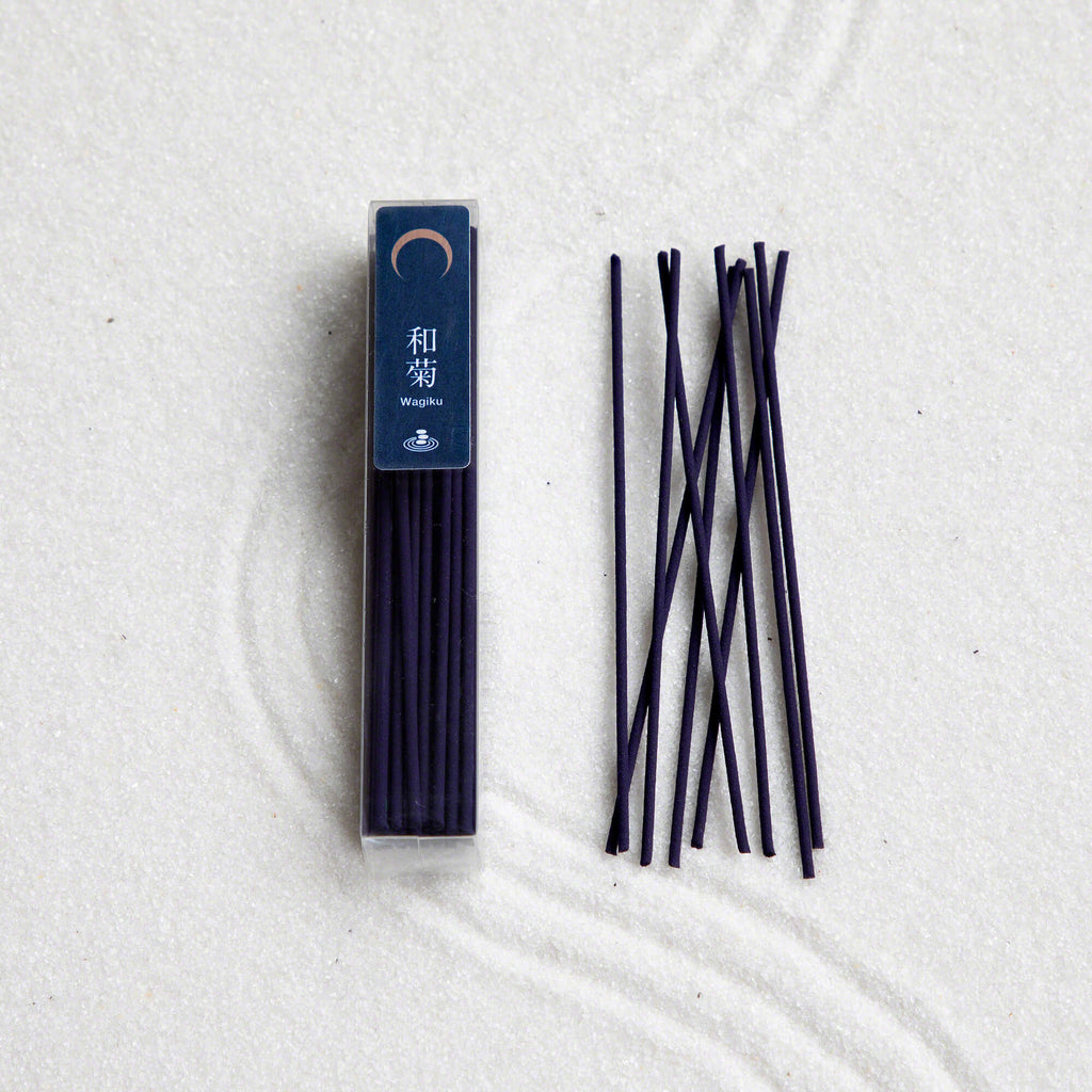 Asayu Japan Low Smoke Incense Sticks 40g Zen Scent Set: Wagiku Chrysanthemum & Japanese Garden