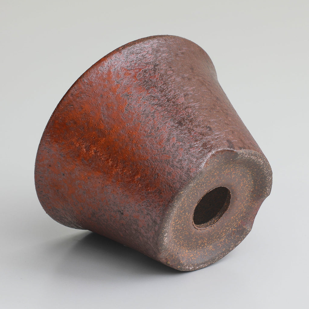 Wazakura [ Banko Series ] Small Rounded Bonsai Pot 4.3" (110mm) Red Clay