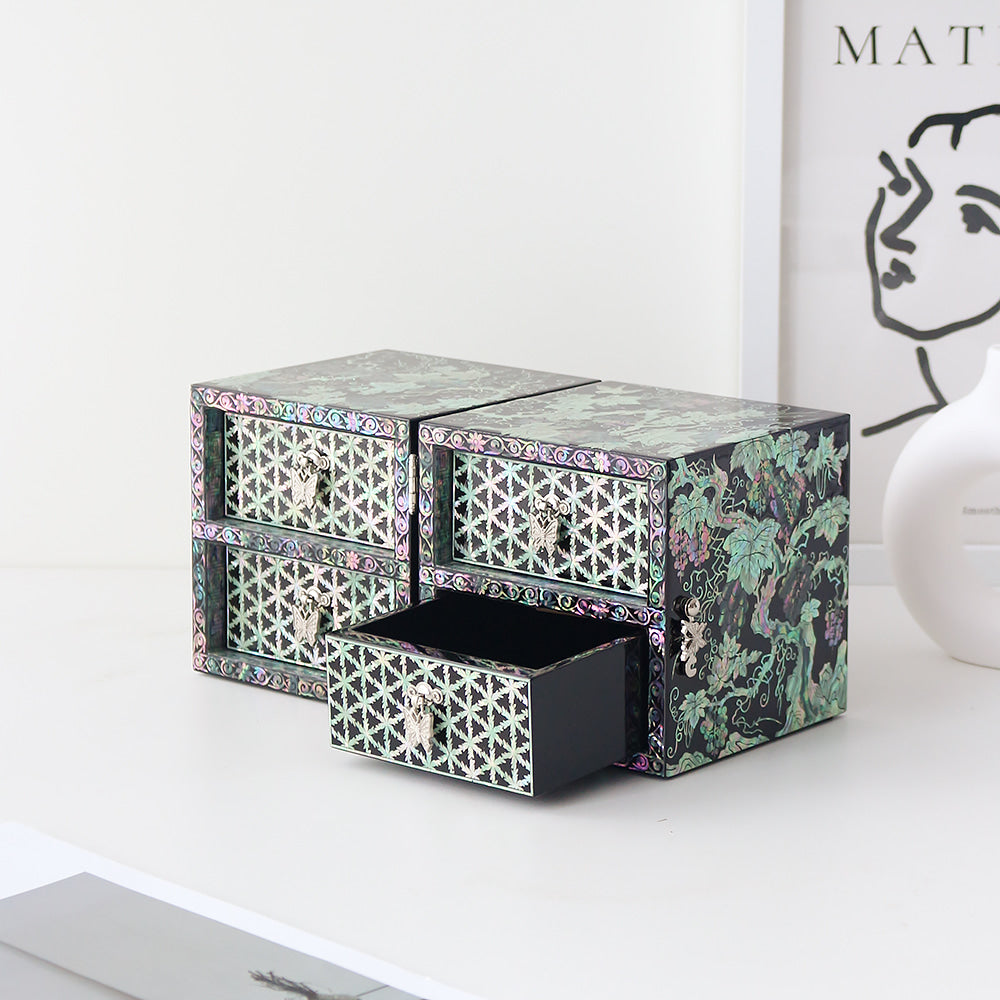 Najeon Mother-of-Pearl Jewelry Box - Grapevine, Large - view 5