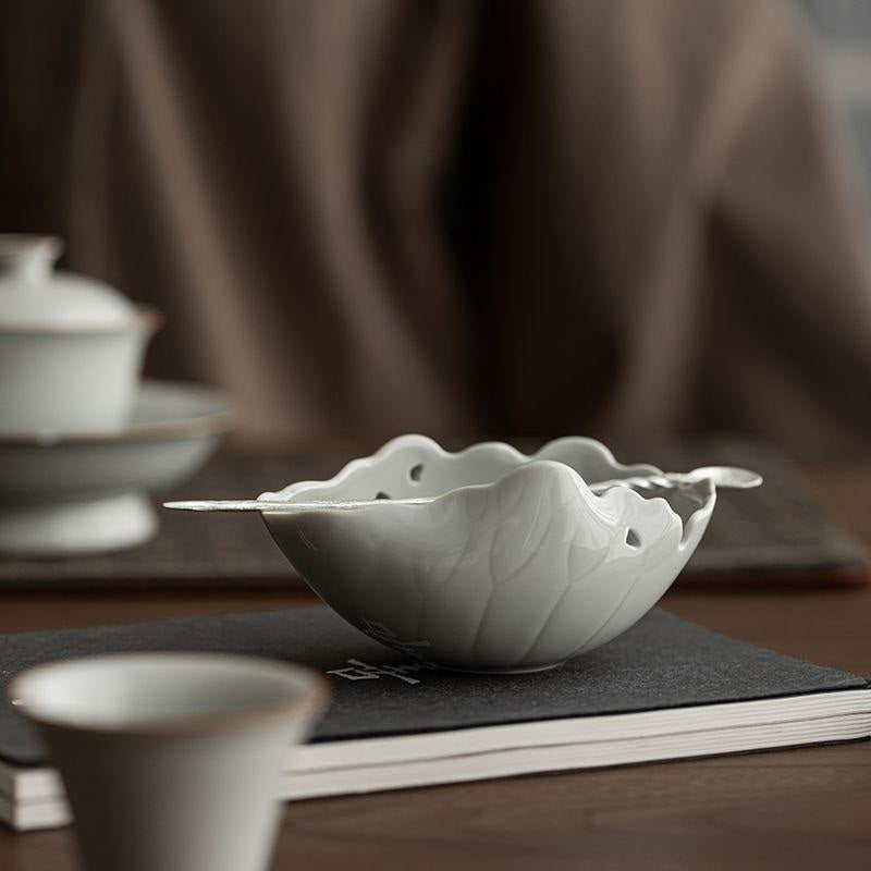 KOHGANE Korean Tea Ceremony Tea Scoop Tea Holder Ceramic - Tea Ritual Object - view 5