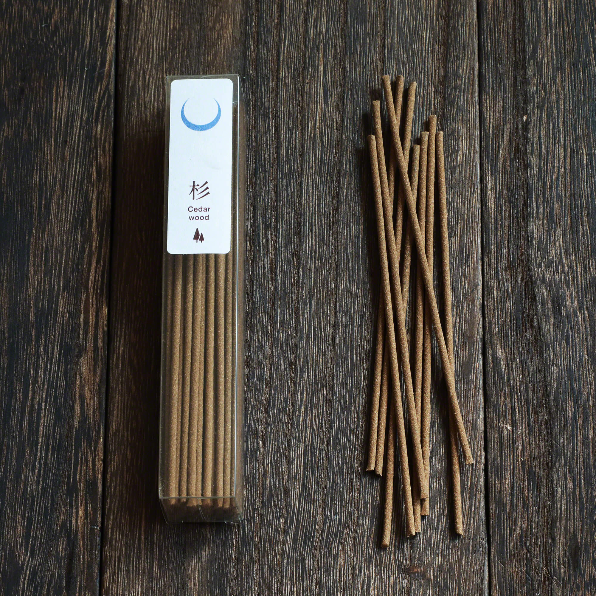 Asayu Japan Traditional Incense Gift Set [ Forest Set (Hinoki Cypress & Cedar Wood) + Green Lotus Incense Holder ]