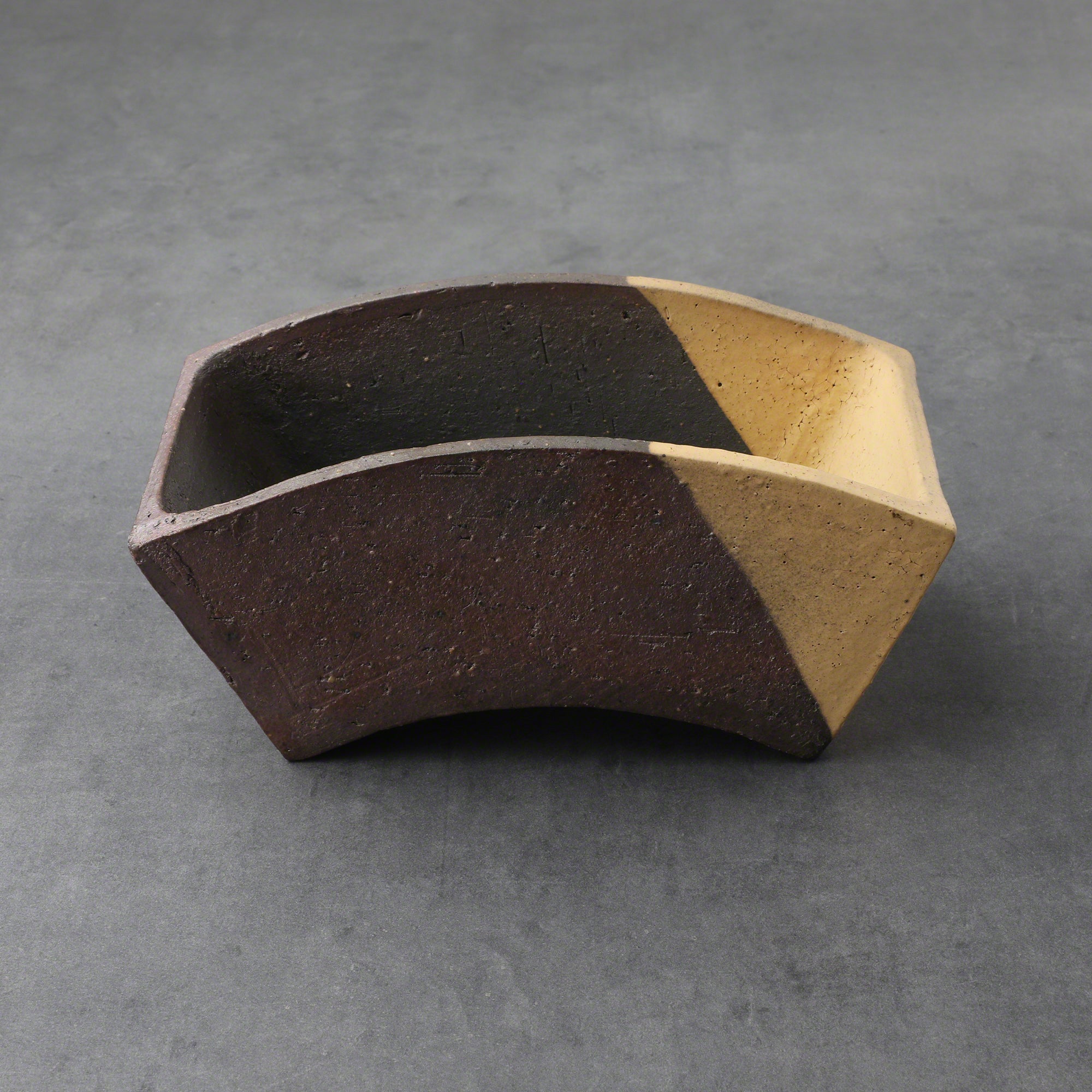 Wazakura [ Tokoname Series ] Fan Shaped Bonsai Pot 6.8(174mm)