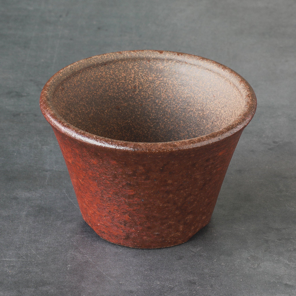 Wazakura [ Banko Series ] Small Rounded Bonsai Pot 4.3" (110mm) Red Clay