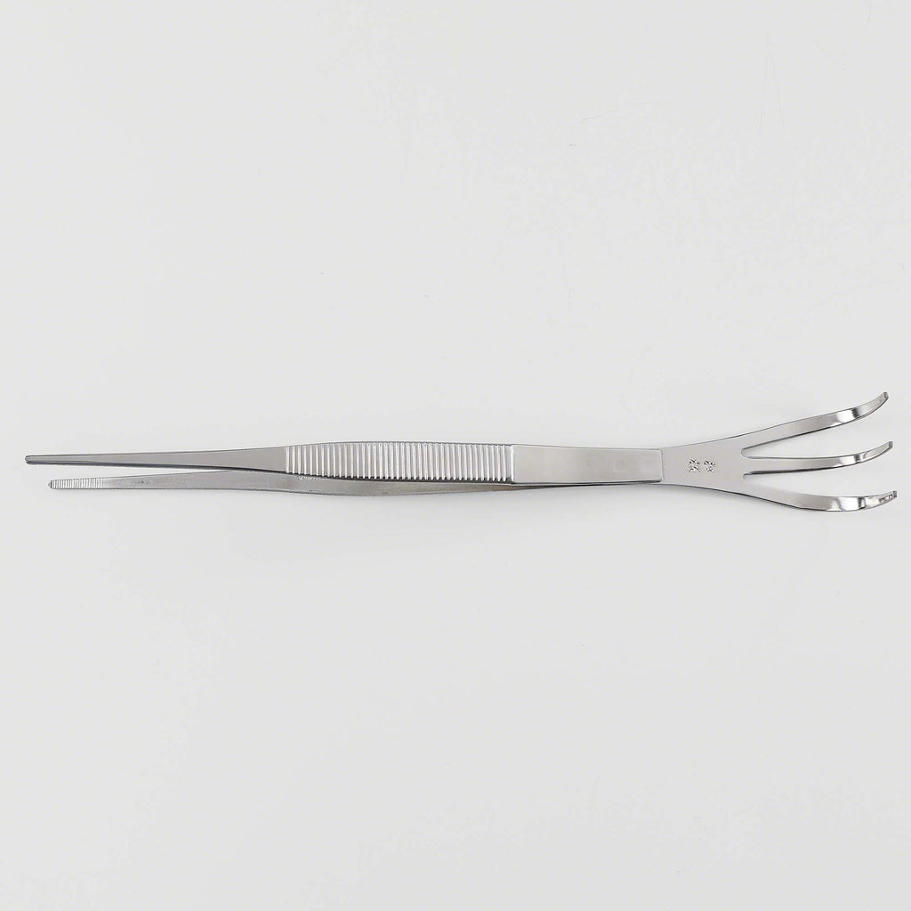 Wazakura Bonsai Curved Tip Tweezer with Rake 8.6"(220mm)