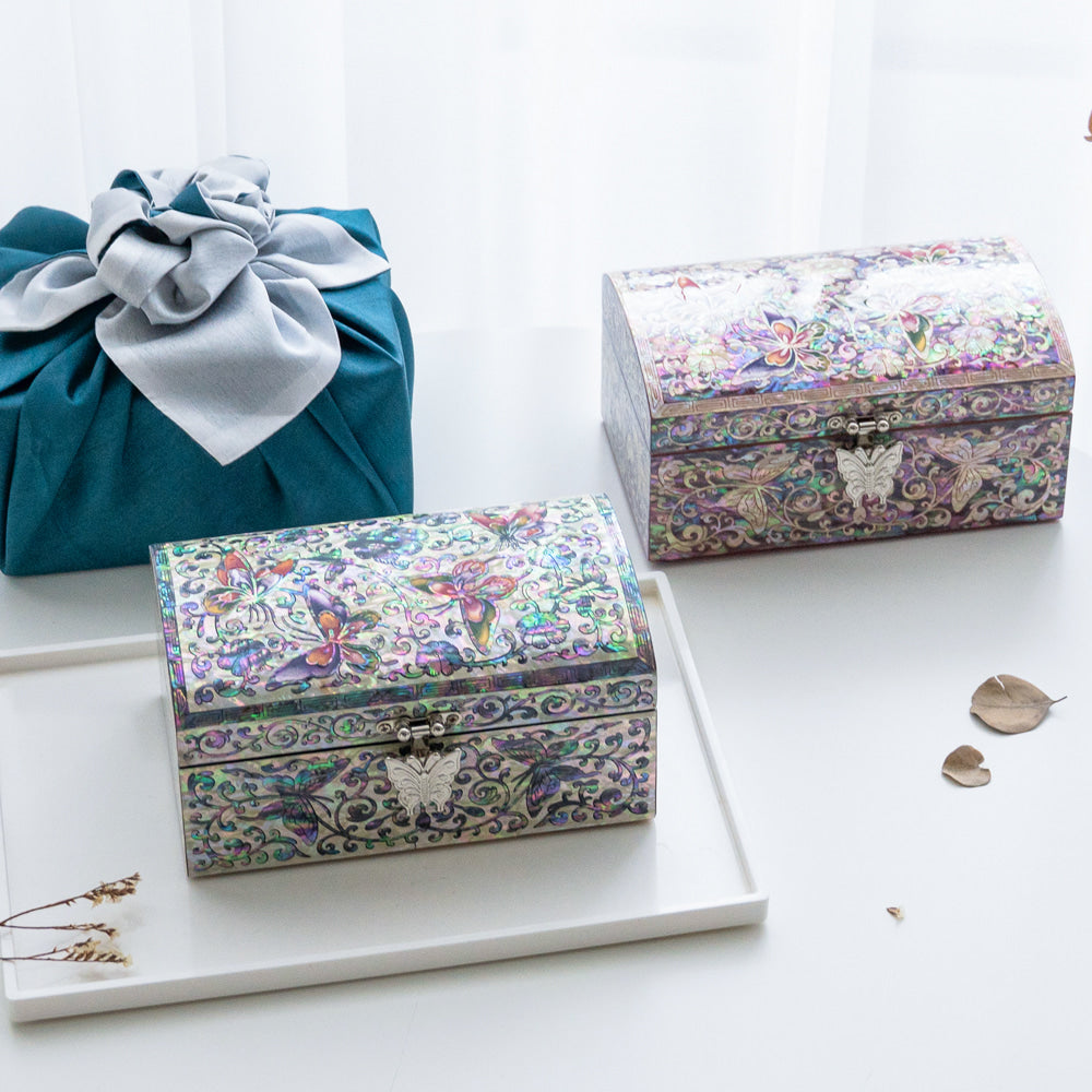 Najeon Mother-of-Pearl Jewelry Box - Crane & Pine (VIII) - view 7