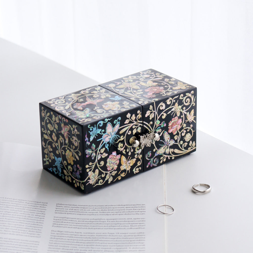 Najeon Mother-of-Pearl Jewelry Box - Peony 5cm - view 3