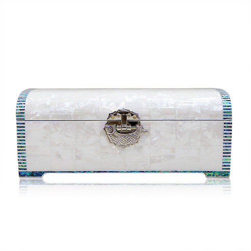 Najeon Mother-of-Pearl Jewelry Box - White, 2 - Tier (III) - view 6