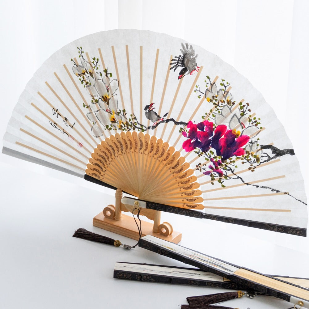 Korean Folding Fan - Black (IV) - view 5