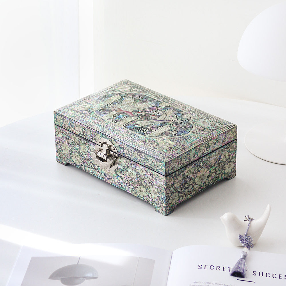 Najeon Mother-of-Pearl Jewelry Box — Crane & Pine 24cm