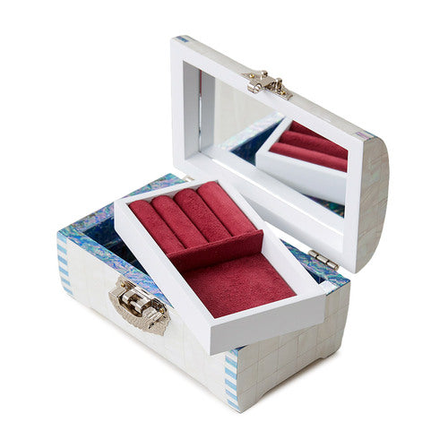Najeon Mother-of-Pearl Jewelry Box - White, 2 - Tier - view 7