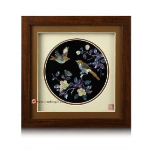 Najeon Mother-of-Pearl Jewelry Box - Plum & Bird - view 5