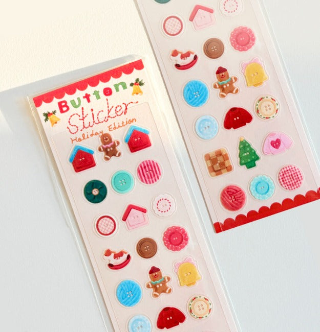 Inside Object Sticker — 단추 스티커 Holiday edition