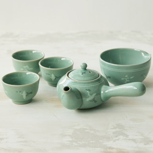 Korean Object - Crane & Cloud, Blue, Gift Set (III)