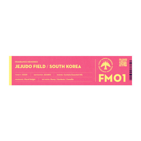 Nippon Kodo FRAGRANCE MEMORIES - FM 01 Jejudo Field / South Korea 15 sticks (Peony, Gardenia, Camellia)