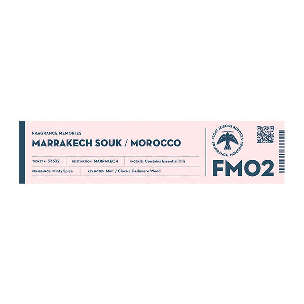 Nippon Kodo FRAGRANCE MEMORIES - FM 02 Marrakech Souk / Morocco 15 sticks (Mint, Clove, Cashmere Wood)