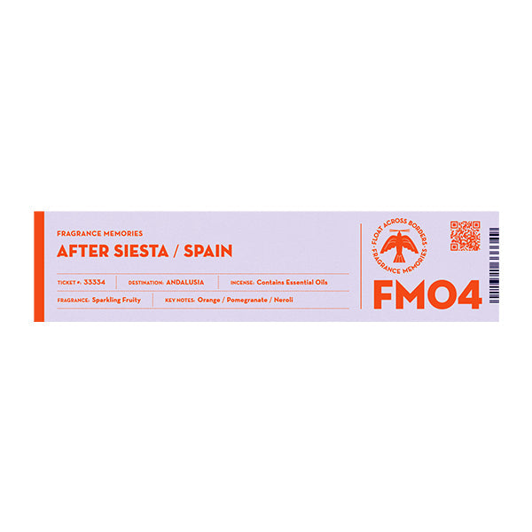 Nippon Kodo FRAGRANCE MEMORIES - FM 04 After Siesta / Spain 15 sticks (Orange, Pomegranate, Neroli)