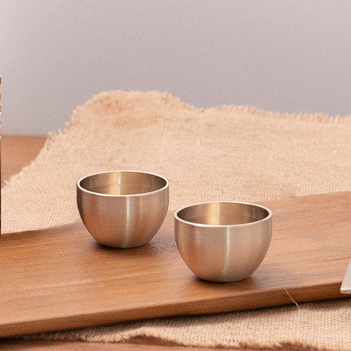 Bangjja Brass Soju Cup - Moonlight (Set of 2) - view 2
