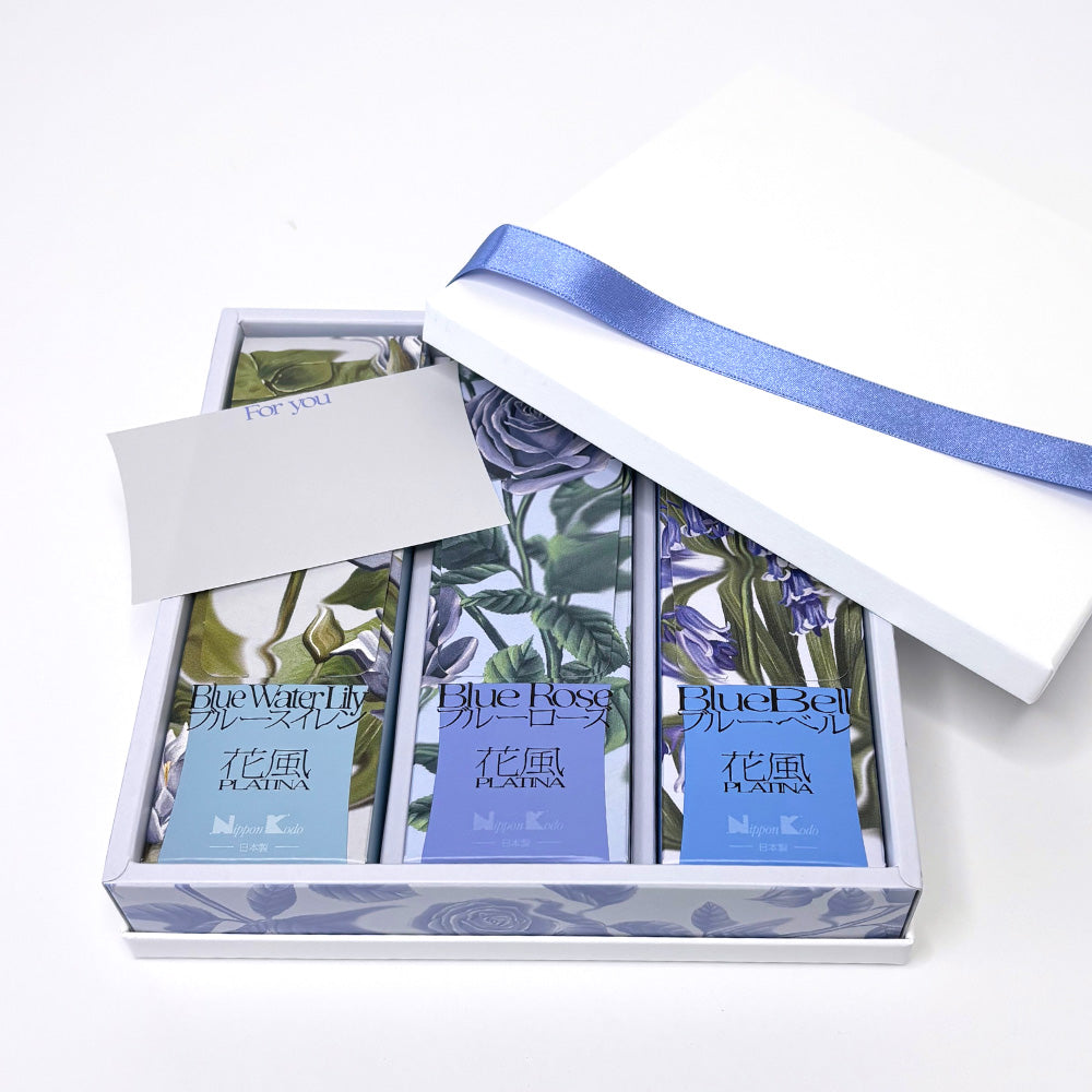 Nippon Kodo KA-FUH Platina GIFT SET - Blue Water Lily, Blue Rose, Blue Bell
