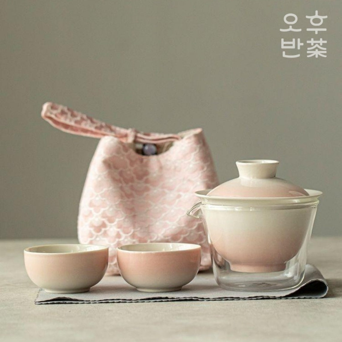 KOHGANE Korean Tea Ceremony Tea Set Ceramic Portable - Tea Ritual Object