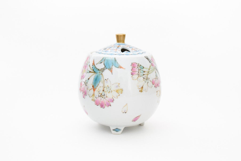 Juttoku Kutani Incense Burner 9cm - Cherry Blossom - view 2