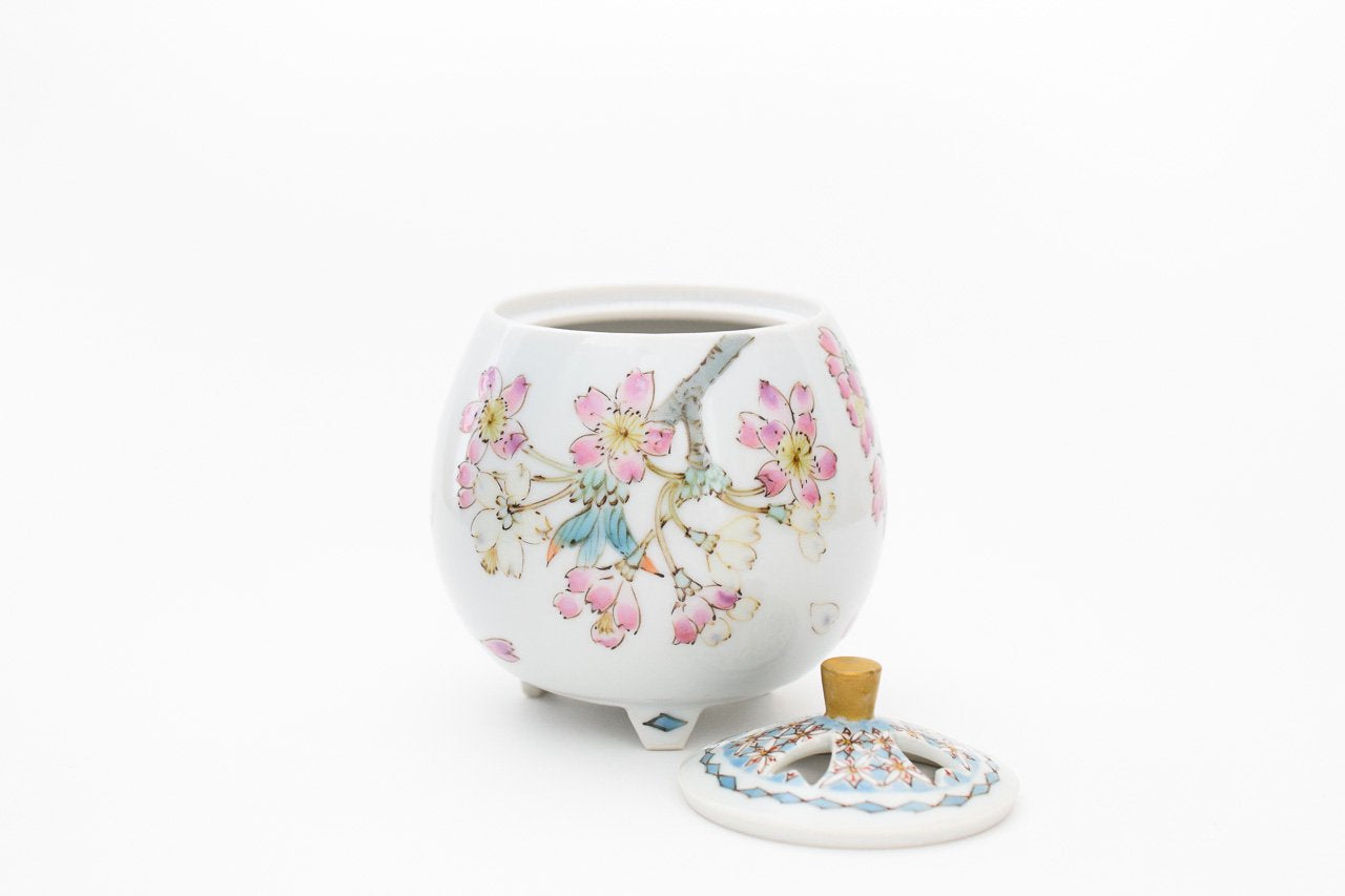 Juttoku Kutani Incense Burner 9cm - Cherry Blossom - view 3