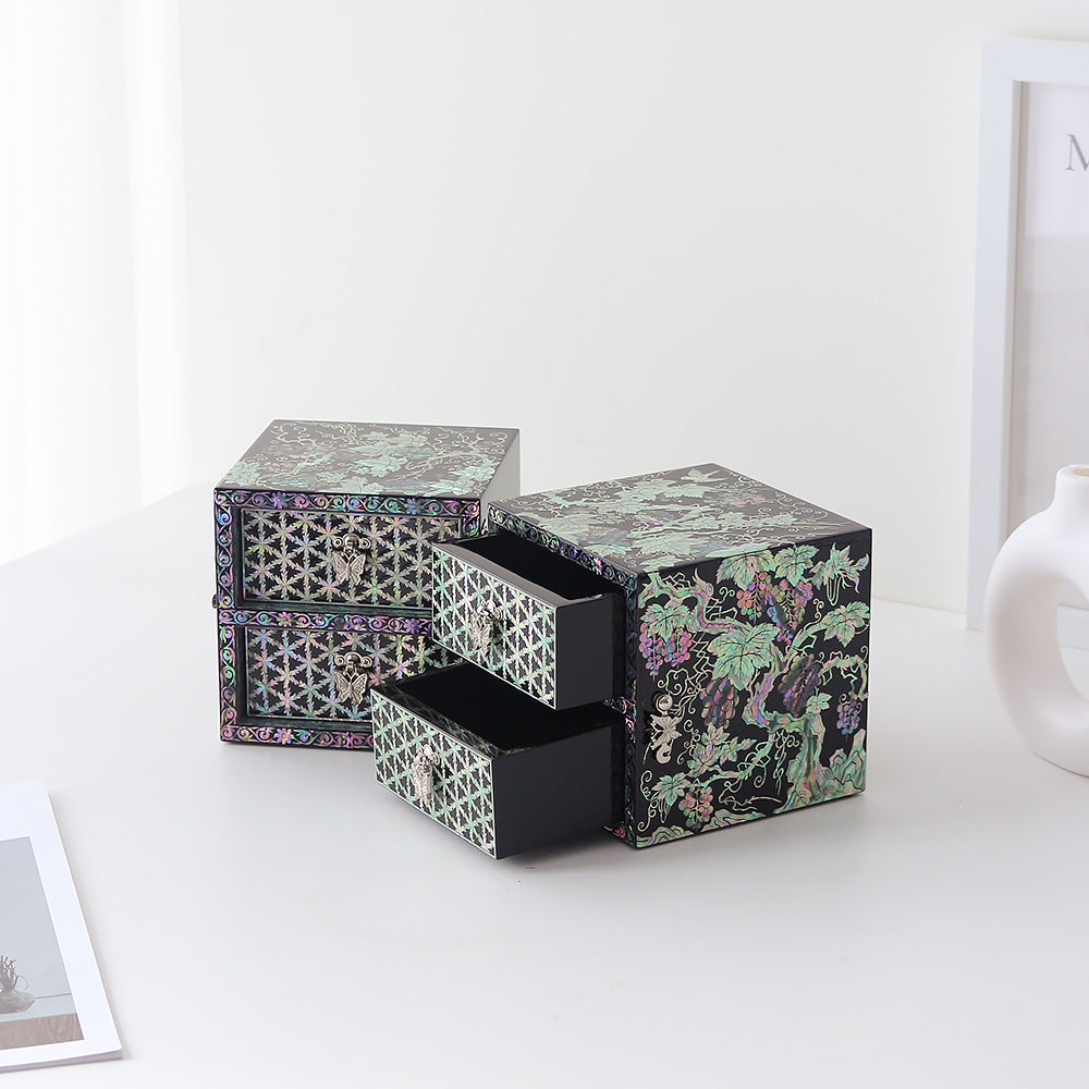 Najeon Mother-of-Pearl Jewelry Box - Grapevine, Large - view 4