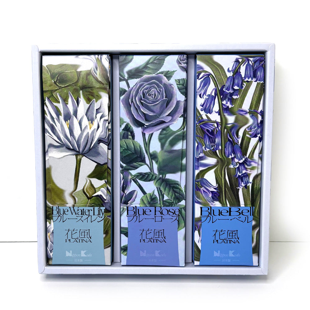Nippon Kodo KA-FUH Platina GIFT SET - Blue Water Lily, Blue Rose, Blue Bell