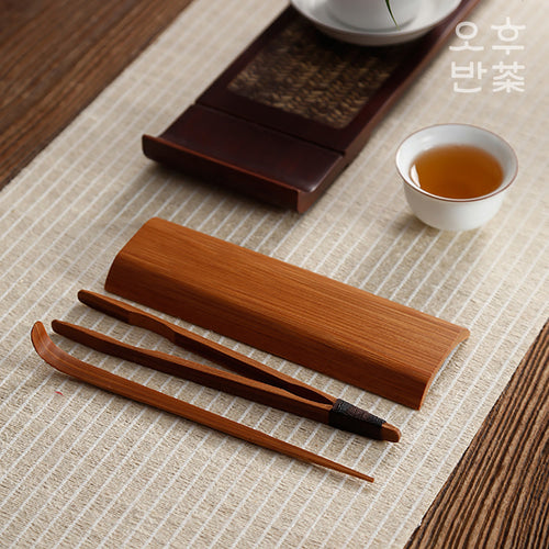 KOHGANE Korean Tea Ceremony Tea Scoop Tea Holder Portable - Tea Ritual Object - view 4