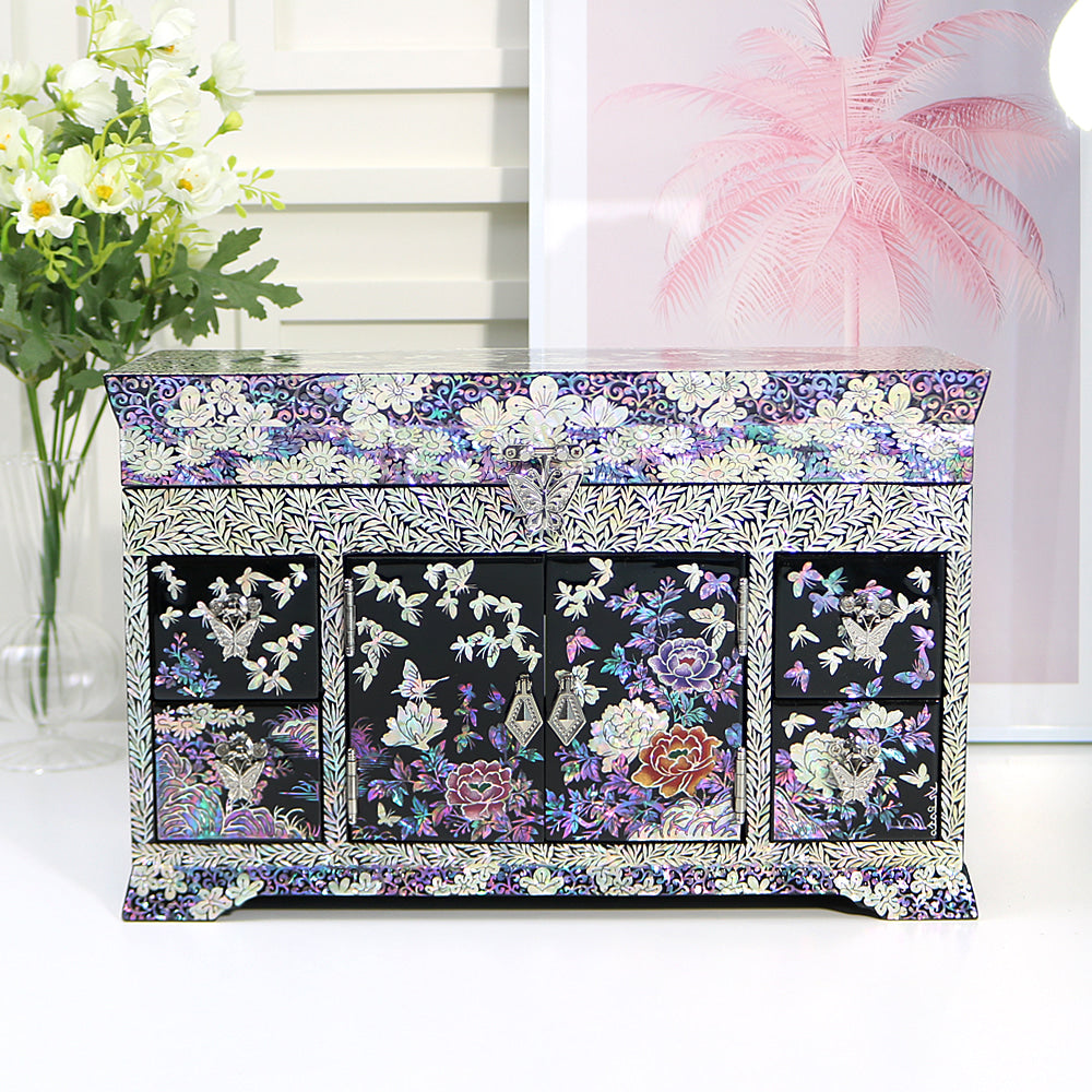Najeon Mother-of-Pearl Jewelry Box - Peony