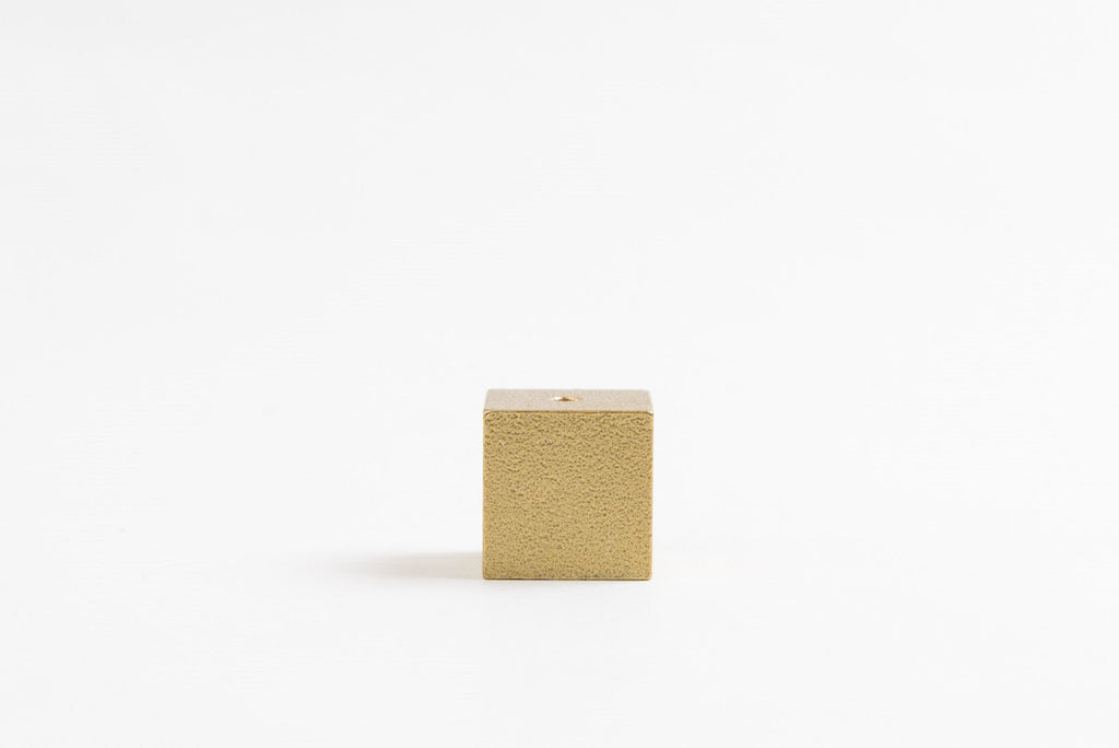 Juttoku Cube Incense Holder - Gold Large