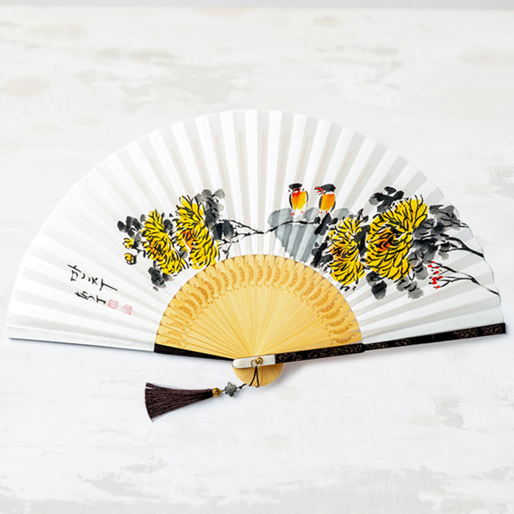 Korean Folding Fan - Chrysanthemum - view 6
