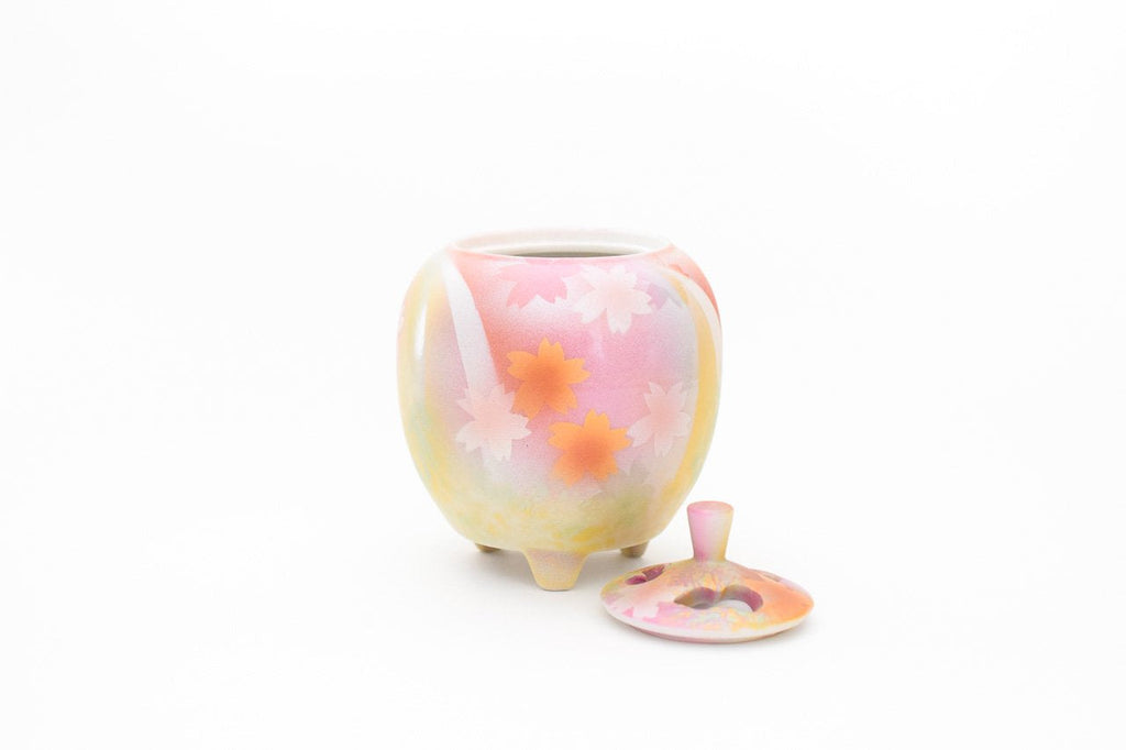 Juttoku Kutani Mini Incense Burner 9.7cm - Flower Garden - view 7