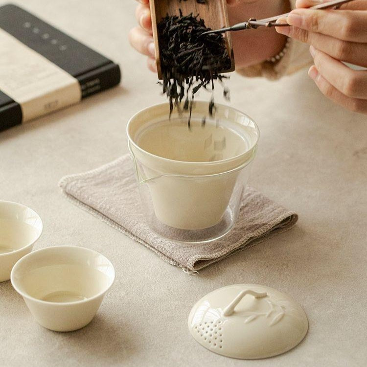 KOHGANE Korean Tea Ceremony Tea Set Ceramic Portable - Tea Ritual Object - view 5