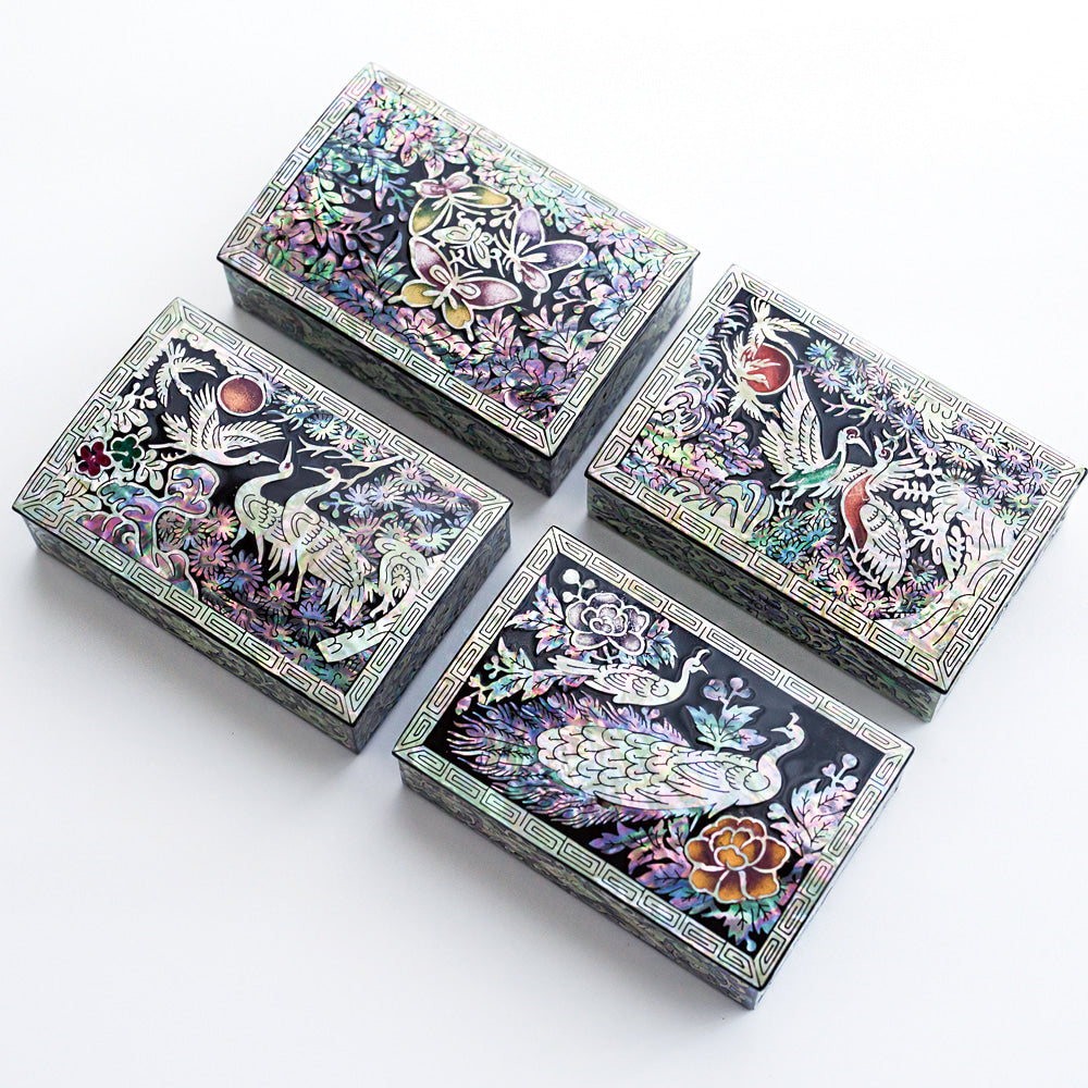 Najeon Mother-of-Pearl Keepsake Box - Crane & Pine (II) - view 5