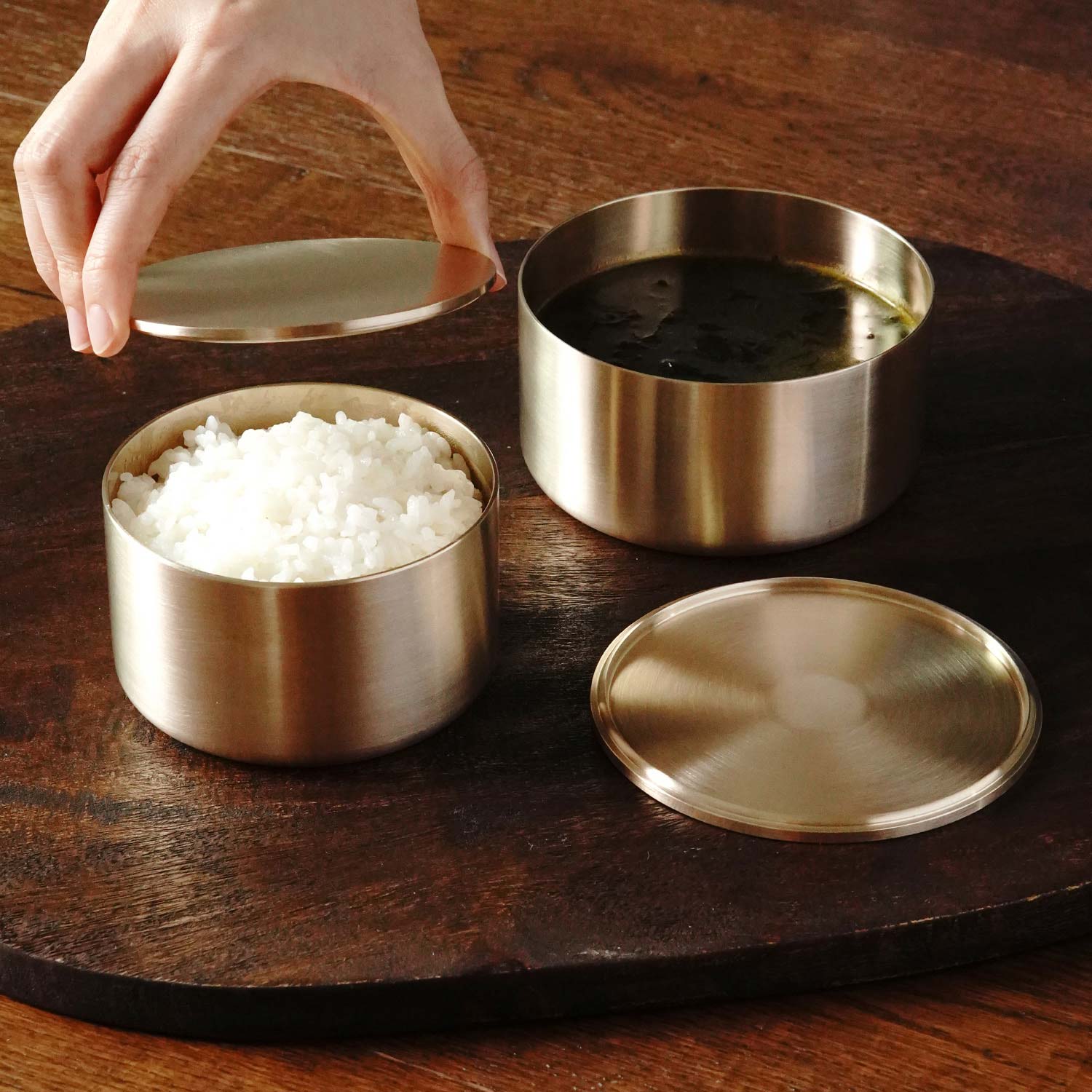 Bangjja Brass Rice & Soup Bowl Set (4pc)