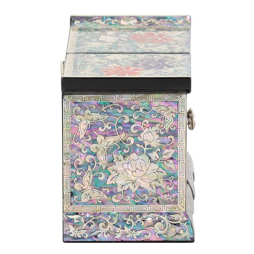Korean Jewelry Box - Peony, White (by Oh Myung - ho)