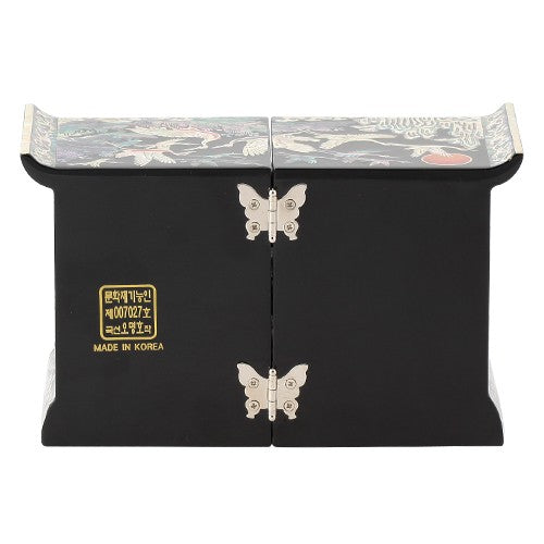 Korean Jewelry Box - Crane & Pine, Black (by Oh Myung - ho) (II)
