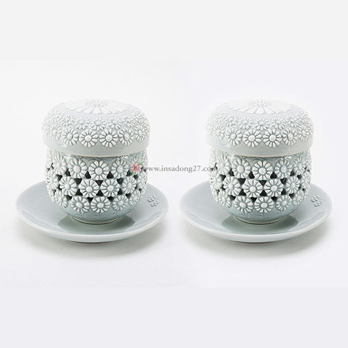 Korean Object - Chrysanthemum, White, Gift Set