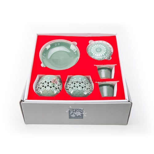 Celadon Tea Set - Chrysanthemum - view 4
