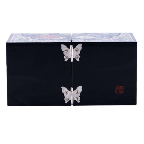 Korean Jewelry Box - Peony, Black